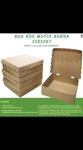 Box Kue 22x22 Dus 22x22X7  Bahan 310 Gsm (BAR68K3-ISI 20PCS)