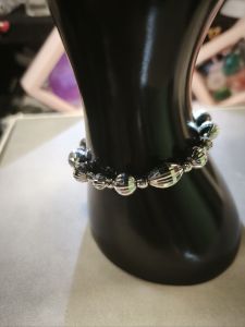 Lắc tay bi bạc Ý xi kim cao cấp dài 185cm có tăng đơ