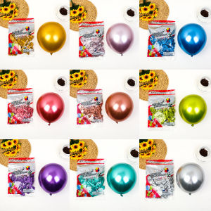 Tím / Tím Violet / Tím Hoa Cà Dày Dặn Bóng Bay Kim Loại Mạ Crôm Tròn 5/10/12 Inch Kịch Bản Trang Trí布置 Đồ Dùng Lễ Hội Kỷ Niệm Cảm Giác Đặc Biệt