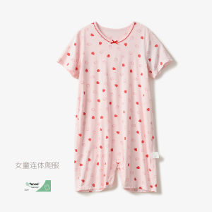 50 Pieces Lenzing Modal Childrens Short Sleeve Sleep Bag Baby Toddler Girls Romper Summer Style Moisture Wicking Home Wear