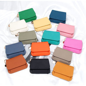 Hoàng gia Bagger Nhật Bản phong cách Ví đựng xu kéo khóa cho phụ nữ da bò thật RFID Ví ngắn Ví đựng thẻ thời trang 2218