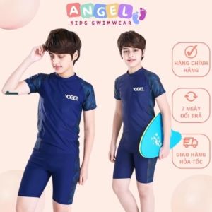 Đồ bơi cho bé trai size đại quần rời tay ngắn chính hãng Yobel cao cấp chống nắng tốt size từ 20-55kg