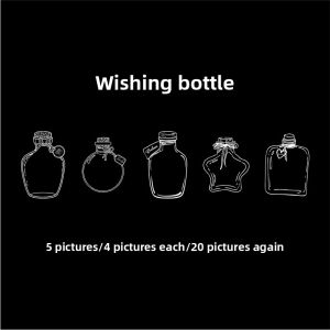 Dry Flower Stickers Bookmarks Handmade DIY Material Kit PVC Creative Plant Leaf Transparent Pressed Flower Small Bottle Simple Vintage Primary School Petal Fresh Flower Beautiful Gift