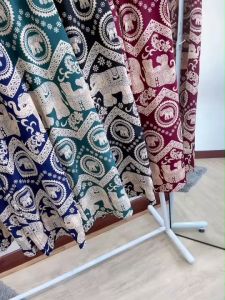 Set 2 ชิ้น เสื้อช้างแขนพอง สม็อคเอว + กางเกงช้างขายาว TT22338