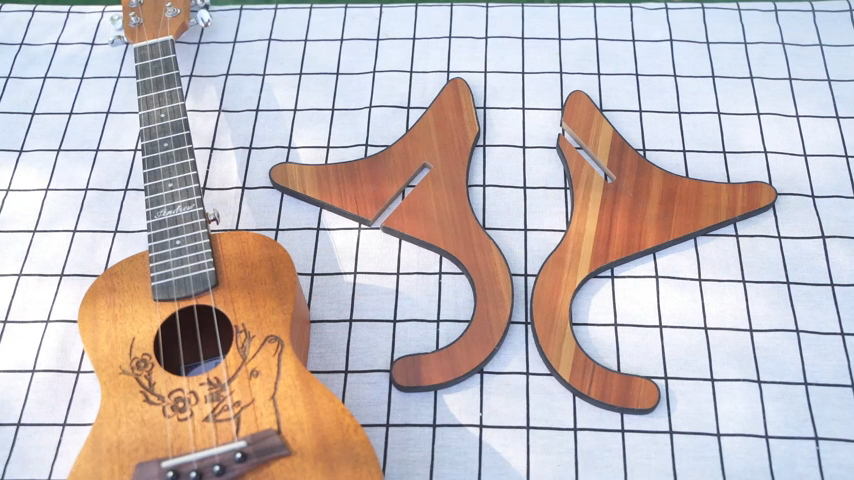Portable Wooden Ukelele Stand Holder Portable Wood Ukulele Stand for Small Guitar Violin Banjo Mandolin