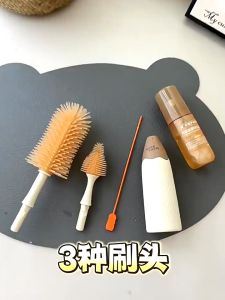 Nicepapa bàn chải cọ chai teat bàn chải bàn chải cọ bình sữa Bộ Làm Sạch với lưu trữ chủ 5 trong 1