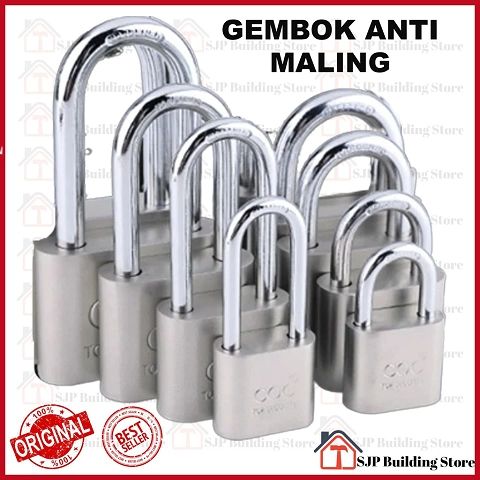 (COD) PROMO!!! Gembok Putih Anti Rust Anti Maling Anti Cut - Gembok ...