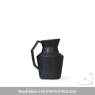 Minimalist Black and White Ceramic Vase