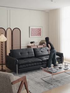 Mid-Century Style Multifunction Leather Sofa