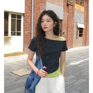 Off-Shoulder Unique Design Slim Fit Tee