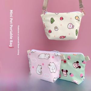 Fleece Lined Kangaroo Pouch for Hamster Outdoor Carry Bag Portable Cozy Nest Bag Summer And Winter Outer Carry Bag Supplies