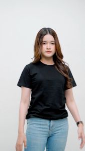 Otsky Kaos Polos Wanita Cotton Combed 30s Atasan Pendek