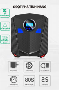 Bơm xe ô tô bơm lốp xe hơi tự ngắt bản nâng cấp 22 xi lanh - thời gian bơn nhanh Bảo hành 12 tháng