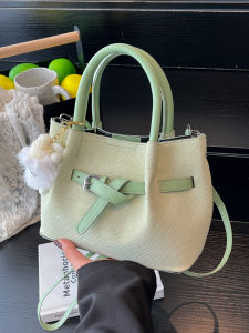 Spring Summer Womens Handbag Basket Style Crossbody Bag Fashionable Versatile Tote Bag Single Shoulder Soft PU Leather