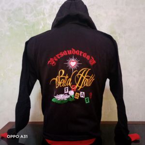 Hoodie PSHT Bordir Simpel Terbaru Pria-Wanita - Hoodie PSHT Bordir Resleting Kekinian - Hoodie PSHT