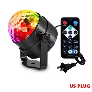 Aitemay 7-Color Sound Activated DJ Stage Light with Remote & Disco Ball - Versatile Party Lighting for Home Birthday Wedding Bar Karaoke