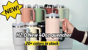 XMSJ | Tumbler 40oz Stainless Steel Car Mug with Handle Double Wall Thermal Iced For Travel Coffee Thermos with Straw Cup Vacuum