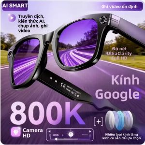 Kính Thông Minh Camera AI 800W Kính Râm Nam Đổi Màu Chống Nước Gọi Điện Quay Video Tương Thích Bluetooth