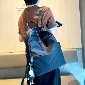 Waterproof Oxford Fabric Travel Backpack Ladies Casual Computer Commuting Large Capacity Shoulder Bag Street Trend Dual Layer