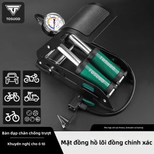 TOSUOD | Bơm Chân Áp Suất Cao TOSUOD Cho Xe Đạp Bơm Hơi Đa Năng Với Ống Nối Nhanh Cho Tất Cả Các Loại Lốp Xe
