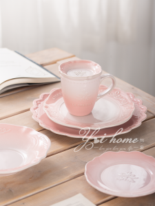 Cool Color Le Creuset Eternal Lace Relief Plate Dinner Plate Dumpling Plate Fruit Snack Plate Water Cup