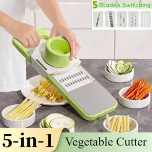Multifunction 5 in 1 Vegetable Cutter Multi Functional Kitchen Tool Vegetables Chopper Garlic Slicer Grater Kitchen Tools