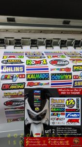 Motorcycle Visor Sticker 10PCS PER SET waterproof laminated vinyl for NMAX PCX BURGMAN any MOTORCYCLE VISOR thailook design racing sponsor design moto racing