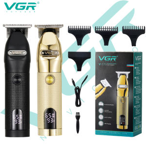VGR 275 Electric Hair Clipper Professional Personal Care Barber Hair Trimmer Men Shaver LCD Rechargeable Metal Hair Clippers