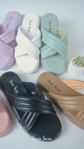 Sara Sara DORA Sandal Wanita Simple Elegan Sendal Selop Wanita Casual Platform Flat Terbaru