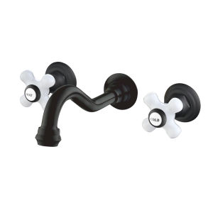 AZOS | Embedded Wall Mounted Faucet Brass Compact Bathroom Dual Temperature Washbasin
