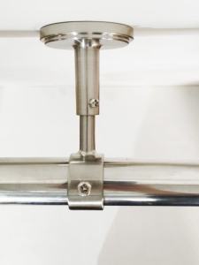 Plated Stainless Steel Curtain Rod Single Bracket Adjustable Multi-directional Separate Part Roman Ring Home Textile Accessories