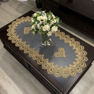 American Elliptical Lace Border Transparent Mesh Table Mat
