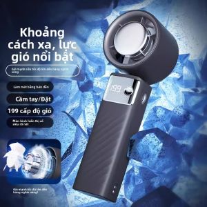 「China Plug」MONLEYTA | German Handheld Semicondutor Cooling Fan USB Rechargeable Super Strong Wind For Class Outdoor Silent Use ABS Material