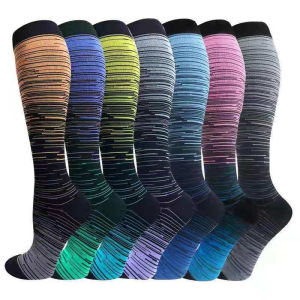 1Pair Compression Socks for Women Men Compression Stockings 20-30mmHg for Swelling RecoveryRunning Walking Nurses Pregnancy Knee High Socks for All-Day Wear