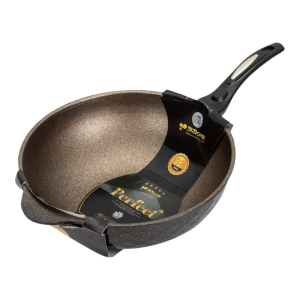 Gold Barley Stone Non-Stick Pan Home Use Stir-Fry Pan No Smoke Gas Stove Induction Cooktop Korean Style Aluminum Alloy Cooking Utensil