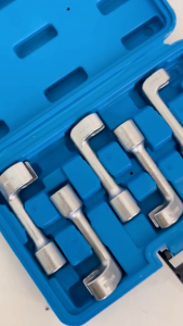 6Pcs Socket Wrench L-shaped Open Hex Fuel Line Remover BMW MERCEDES BENZ VW VOLKSWAGEN CAR ENGINE INJECTOR BUKA NUT DRIVER Diesel Fuel Injector Line Injection Socket Tool Set