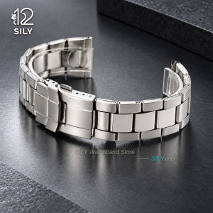 20mm 22mm Folding Safety Buckle Stainless Steel Watch Bands Universal Strap Women Bracelet Business Strap Watch Belt Accessories