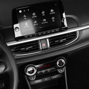 1PCS Car Interior Accessory For Kia Morning Picanto 2018-2023 LHD Dashboard Middle Air Conditioner Vent Cover Trim ABS Material