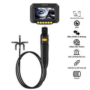 Hai Chiều 360 °   Camera Nội Soi 1080P Có Thiết Kế Có Thể Tháo Rời Ống Soi Khớp Nối 8MM 6.2MM Và Màn Hình IPS 4.3 Để Kiểm Tra Đường Ống Cống Rãnh