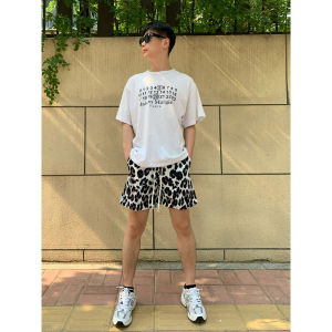 Quần Short Họa Tiết Da Báo American Dry Nhanh Mùa Hè Mỏng Rộng Rãi Thoáng Khí Quần Đi Biển Ngoài Trời Quần Thể Thao Thường Ngày Năm Điểm