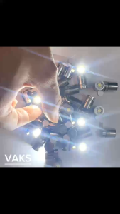 COMBO 5 ĐÈN LED chiếu thẳng hình trụ mini-  dùng pin màu TRẮNG ko chớp  - Trang trí tiệc tùng đèn trung thubong bóng