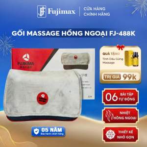 [CHÍNH HÃNG] Gối Massage Hồng Ngoại Cao Cấp Fujikima FJ-488K - Đệm ngồi Ghế Mát Xa Máy Mát Xa