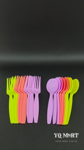 12PCS Plastic Spoon/ Plastic Fork/ Reusable Cutlery Spoon Fork/ Party Spoon/ Party Fork
