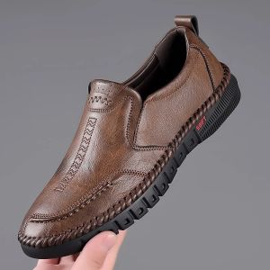 Nam Da Thật Chính Hãng Da Giày Slip-On Khâu Tay Công Sở Chính Thức Nhân Dịp Tiệc Cưới Giày Da Ban-Giày