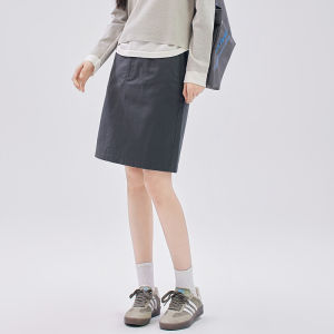 Gray Petite Commuter Pencil Skirt