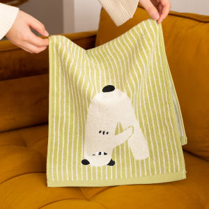 Khăn Mặt Vải Cotton Mềm Mại Thấm Hút Không Rụng Lông Khăn Chữ Cái Hình Vân Da Báo Bắc Cực Mới 2025 Khăn Mặt Vải Cotton Nguyên Chất