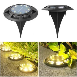 Solar Ground Lights Outdoor IP65 Waterproof 16LED Solar Powered Garden Pathway Light for Villa Yard Lawn Light Landscape Decor ﻿