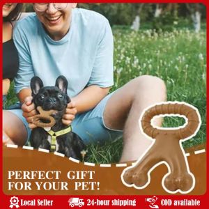 Simulation Bone-Shaped Interactive Dog Anti Biting Chewing Toy Natural Nearly Non-Toxic Beef Flavor Masticate Toy Dog Toys Beef-Flavoredfor Chewers Bone Teeth Cleaning Toy Supplies Suitable for Aggressive Chewers Durable Bone-Shaped Interactive Dog Chew