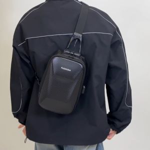 MENSPE Mens Chest Bag Multi-Functional Crossbody Bag Smooth Zipper Bag Sports Bag Waterproof Anti-Thief Code Lock Casual Bag Street Shoulder Bag Messenger Bag Versatile Fashion Chest Bag Travel Bag Business Bag