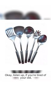 CHAINSHOP 5 PCS Stainless Steel Kitchen Utensil Set: High-Quality & Durable Kitchen Accessories